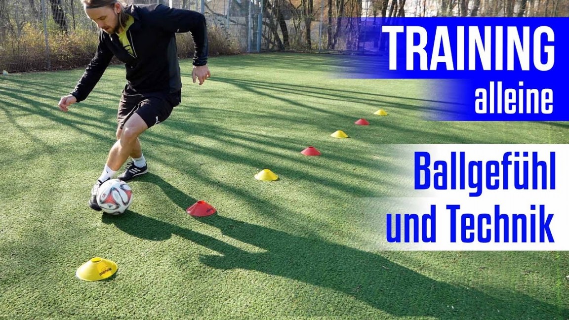 Fußballtraining alleine - Ballgefühl und Technik - Trainingsprogramm Tag